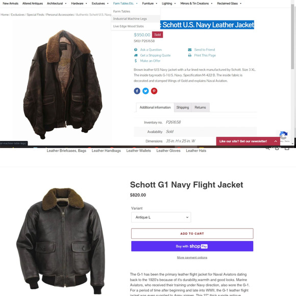 Schott Wings of Gold Brown Leather Bomber Naval Flight Aviation Jacket Men's L - Picture 16 of 16